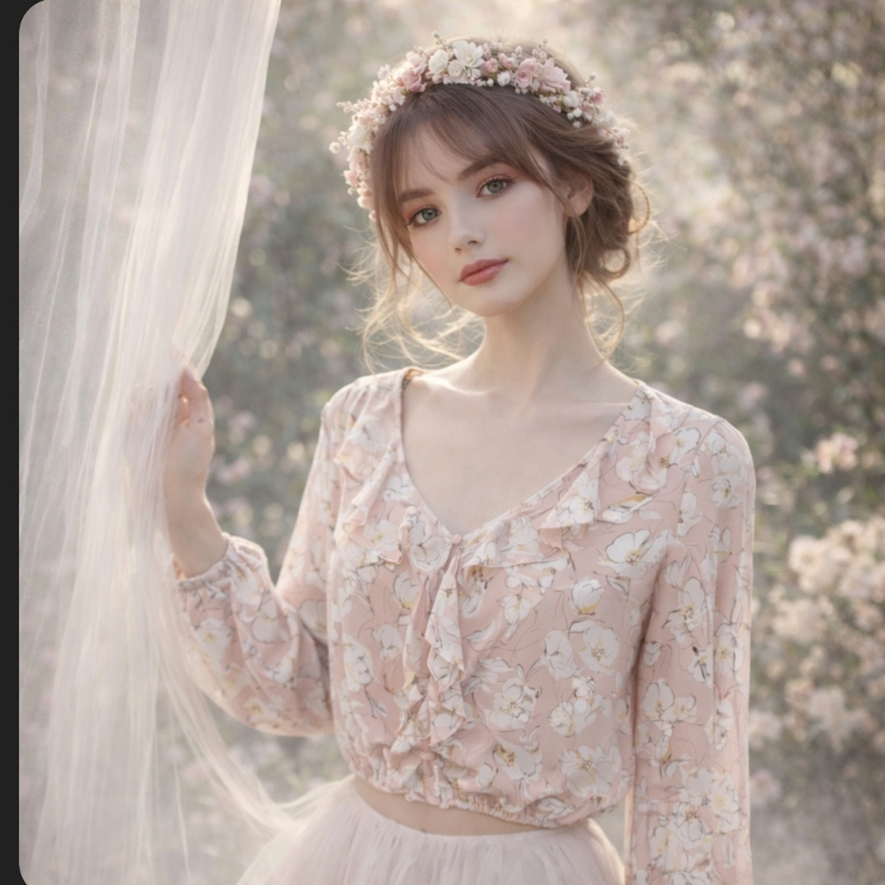Romantic, Ethereal NWT Astr The Label Blouse. Fairy, Feminine, Floral Blouse.